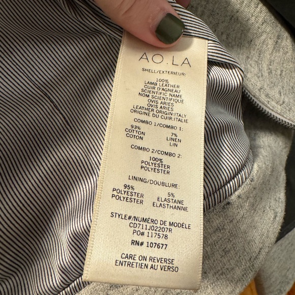 AO LA (Alice + Olivia) 100% Leather Jacket - Picture 2 of 7